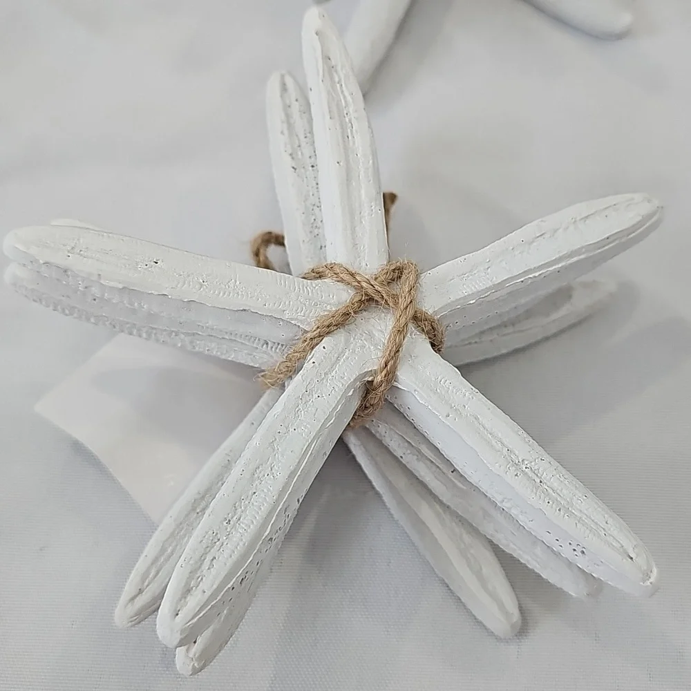 Hobby Lobby White Starfish and Shell Set Beach Coastal Nutical Decor